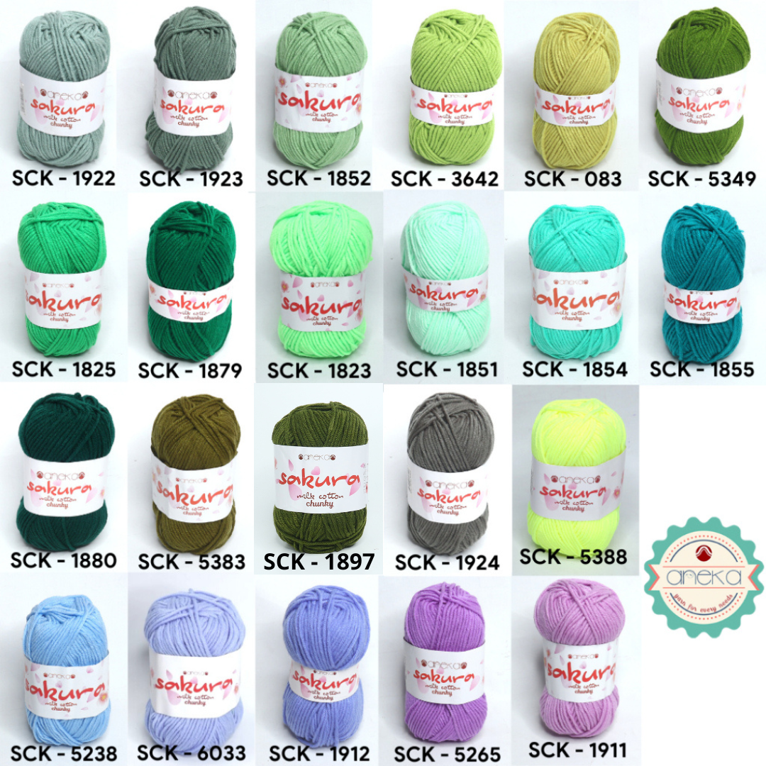 KATALOG - Benang Rajut Katun Susu Sakura Milk Cotton Chunky PART 2