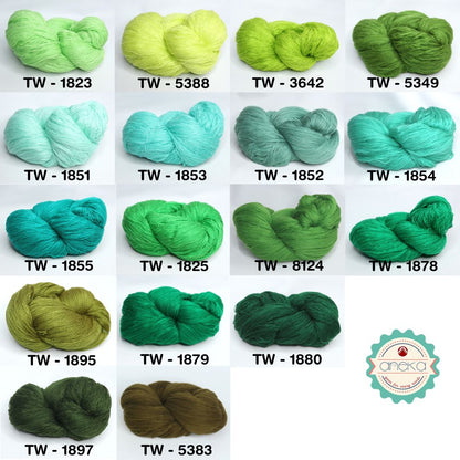 KATALOG - Benang Rajut Wool / Wol / Siet Yarn 200 gram TAIWAN (BENTUK HANK, TIDAK DIGULUNG) Part 1