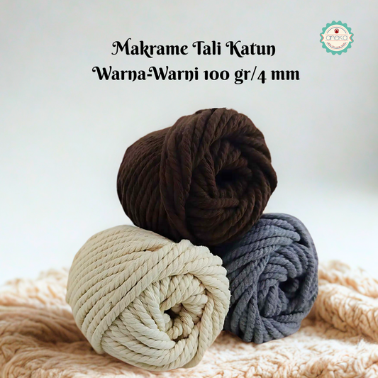 CATALOG - Colored cotton rope/macrame rope 100 gr - 4mm