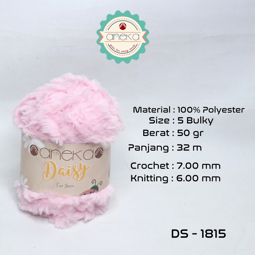 KATALOG - Benang Rajut Daisy / Bulu / Soft Fluffy Faux Fur Yarn - 32 dan 64 m