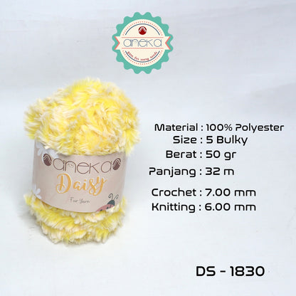 KATALOG - Benang Rajut Daisy / Bulu / Soft Fluffy Faux Fur Yarn - 32 dan 64 m