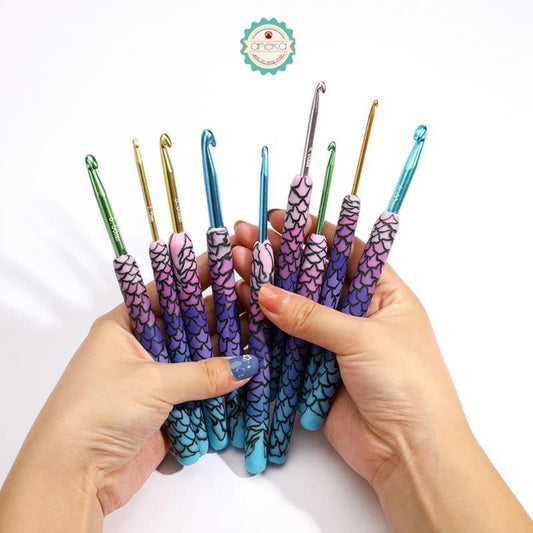 ANEKA - Jarum Rajut / Hakpen / Karet Multicolor / Crochet Hook Mermaid