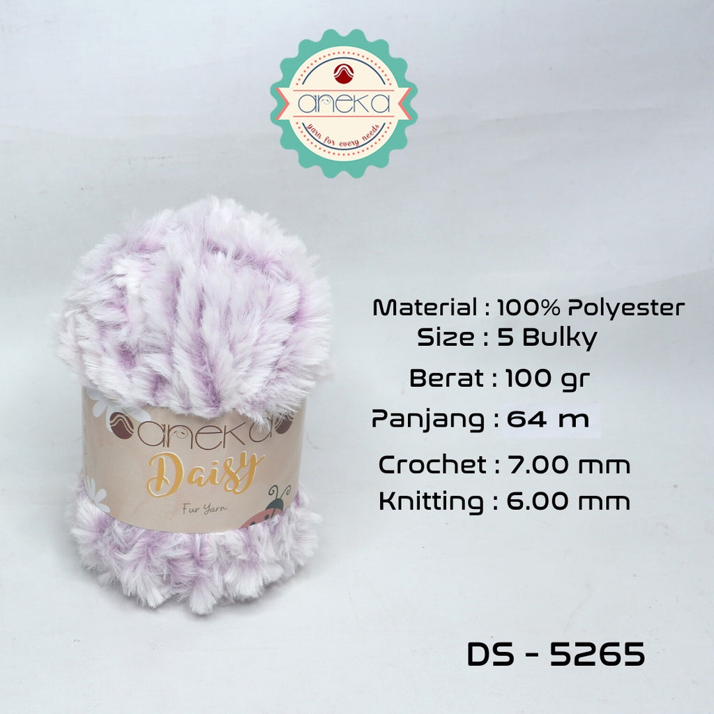 KATALOG - Benang Rajut Daisy / Bulu / Soft Fluffy Faux Fur Yarn - 32 dan 64 m