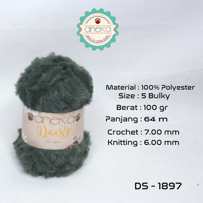 KATALOG - Benang Rajut Daisy / Bulu / Soft Fluffy Faux Fur Yarn - 32 dan 64 m