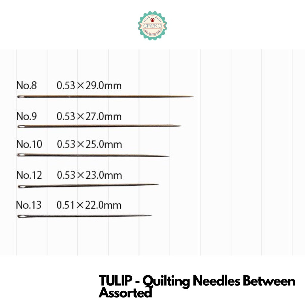 Tulip Jarum Needles for Quilting, Sashiko, Embroidery, Tapestry, Sewing, Piecing, Chenille, & Applique