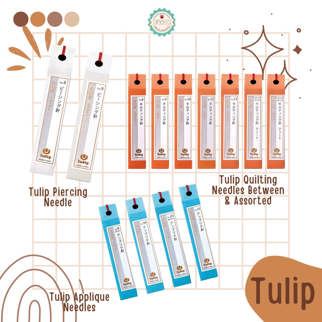 Tulip Jarum Needles for Quilting, Sashiko, Embroidery, Tapestry, Sewing, Piecing, Chenille, &amp; Applique