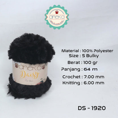 KATALOG - Benang Rajut Daisy / Bulu / Soft Fluffy Faux Fur Yarn - 32 dan 64 m