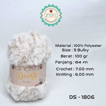 KATALOG - Benang Rajut Daisy / Bulu / Soft Fluffy Faux Fur Yarn - 32 dan 64 m