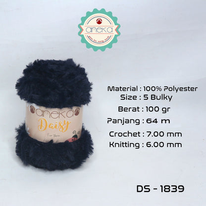 KATALOG - Benang Rajut Daisy / Bulu / Soft Fluffy Faux Fur Yarn - 32 dan 64 m