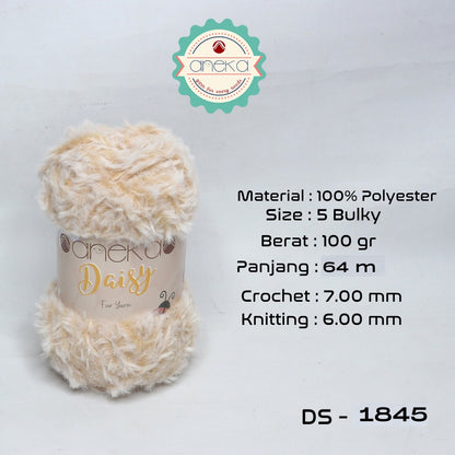 KATALOG - Benang Rajut Daisy / Bulu / Soft Fluffy Faux Fur Yarn - 32 dan 64 m