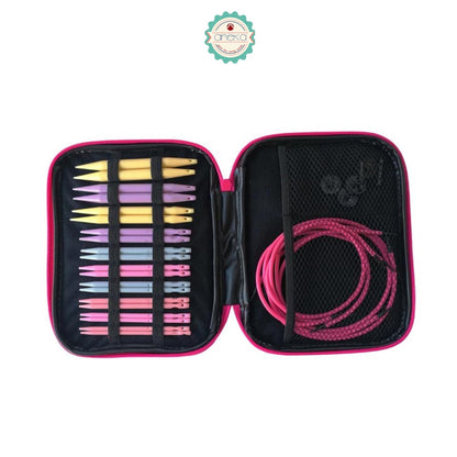 Circular Knitting Interchangeable Plastic Needles With Case
