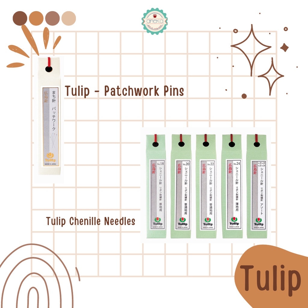 Tulip Jarum Needles for Quilting, Sashiko, Embroidery, Tapestry, Sewing, Piecing, Chenille, & Applique