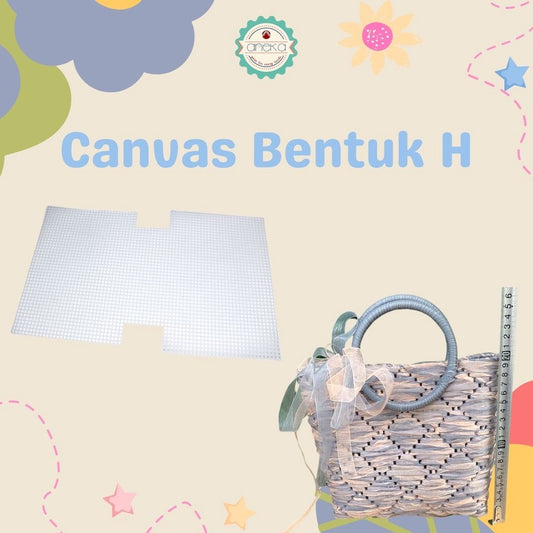 AnekaBenang - Canvas Plastic H Shape Bag