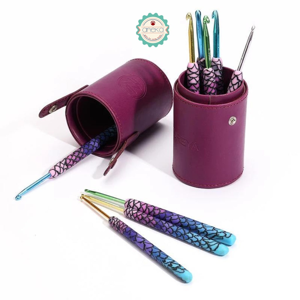 ANEKA - Jarum Rajut / Hakpen / Karet Multicolor / Crochet Hook Mermaid