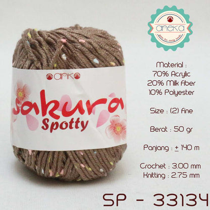 CATALOG - Yellow Spotted Sakura Spotty Knitting Yarn