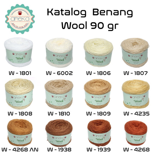 KATALOG - Benang  Rajut Wool / Wol / Siet Yarn 90 gram  - PART 1