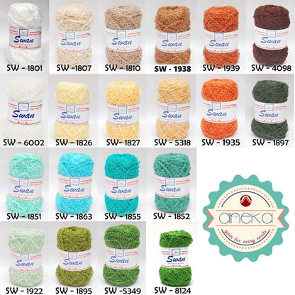 KATALOG -  Benang Rajut Swan / Keriting Yarn PART-1