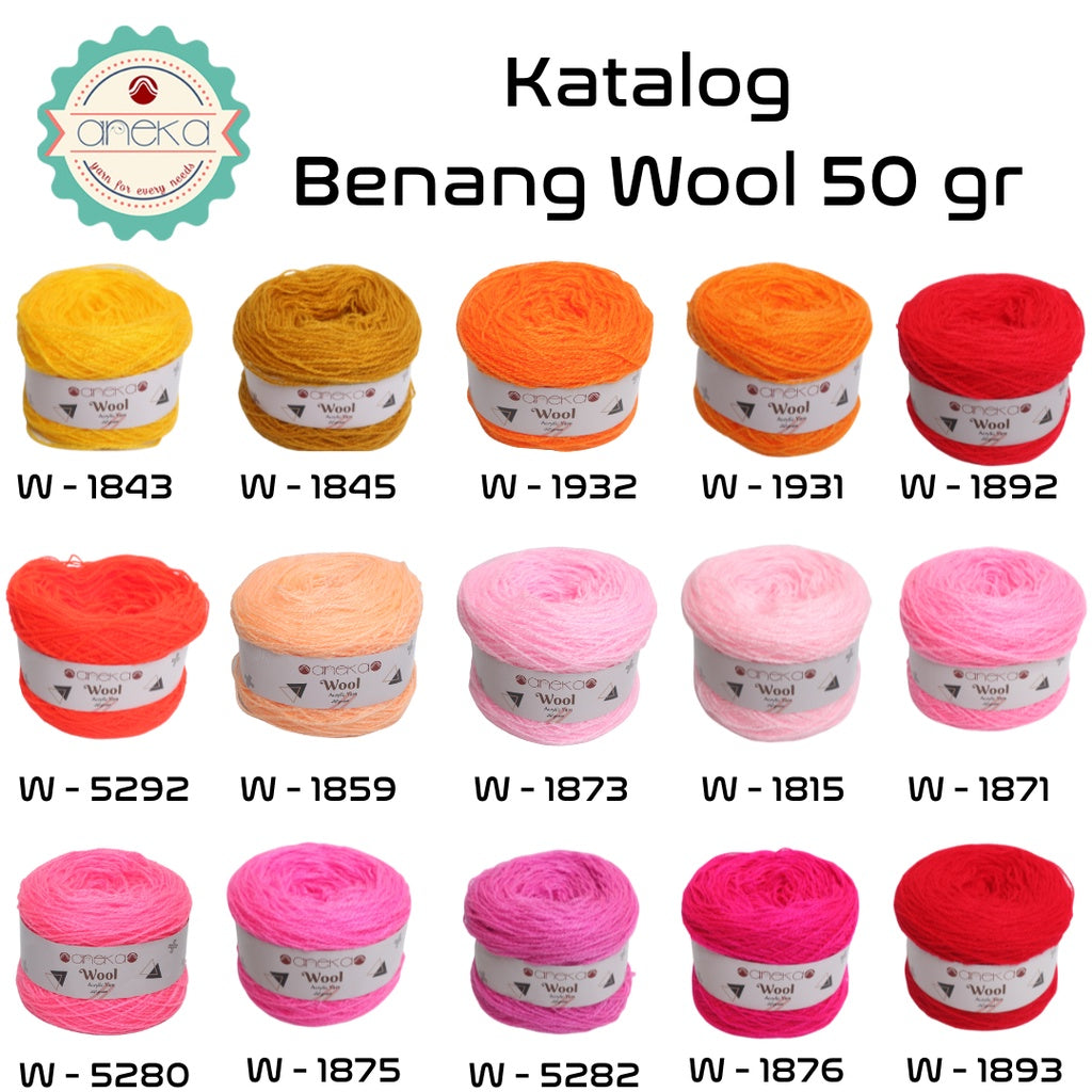 KATALOG - Benang Rajut Wool / Wol / Siet Yarn 30 dan 50 gram - 3