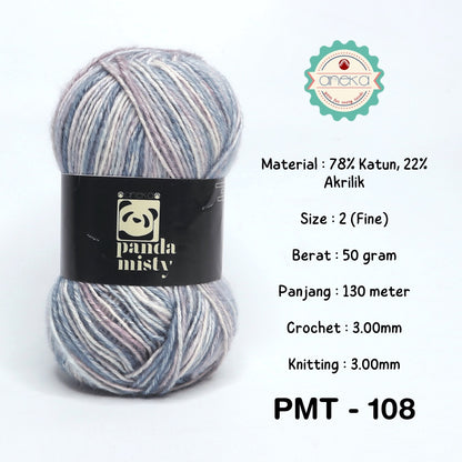KATALOG -  Benang Rajut Katun Panda Misty Sembur / Semprot Wol / Stonewashed Yarn / Mix Colors - PART 3