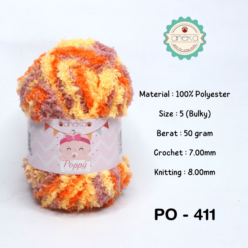 KATALOG - Benang Rajut Handuk Poppy Sembur  / Towel Yarn Mix Colors