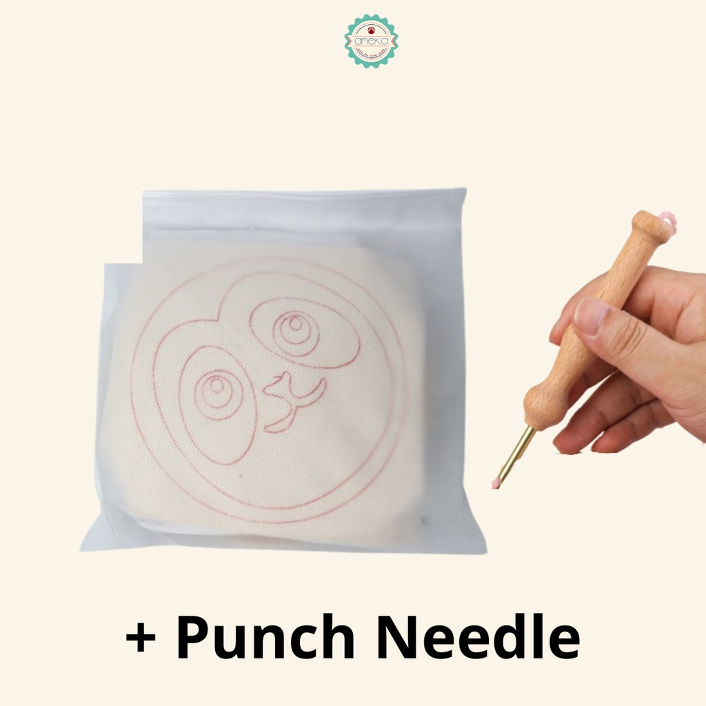 Round Canvas Punch Needle ANK / Round Canvas Punch DIY Kit