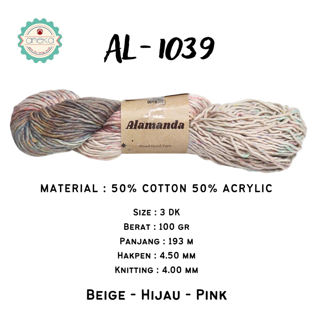 KATALOG - Benang Rajut Alamanda / Hand Dyed Yarn Cotton Yarn / Katun