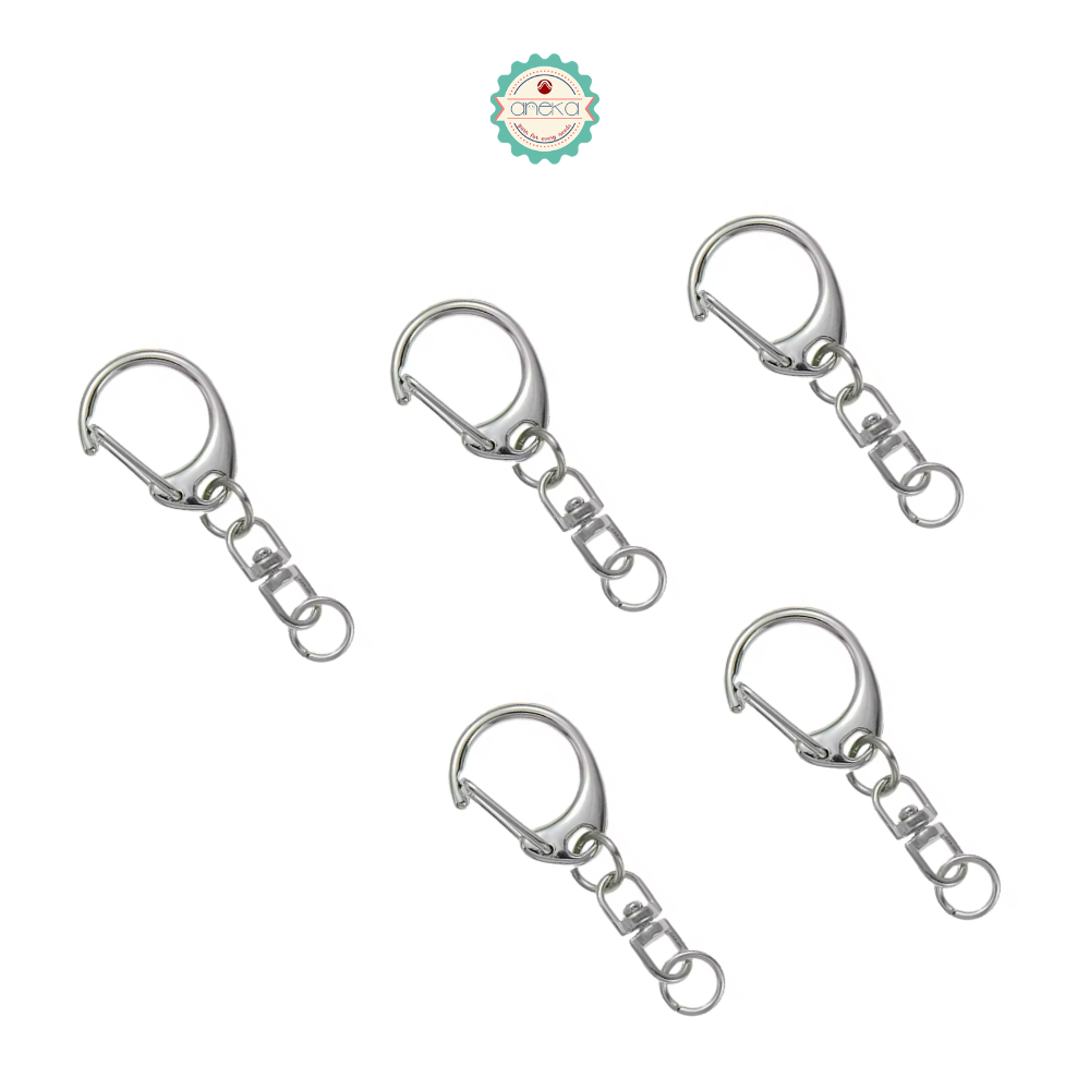 KATALOG - [5PCS] Kait Carabiner Bentuk C / Clasp Buckle Keychain Hook Premium