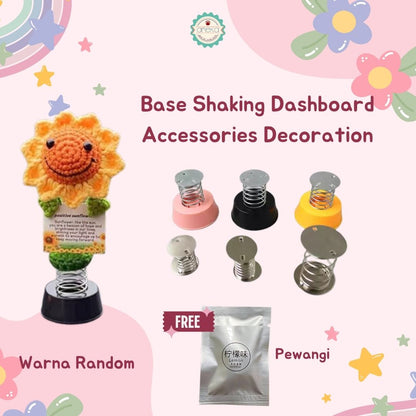 AnekaBenang - Base Aksesoris Dudukan Mobil Alas Boneka Goyang / Shaking Dashboard Accessories Decoration Head Spring Toy